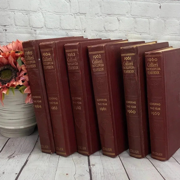 Vintage Collier's encyclopedia Yearbook- Choice of Year - Picture 1 of 16